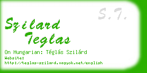 szilard teglas business card